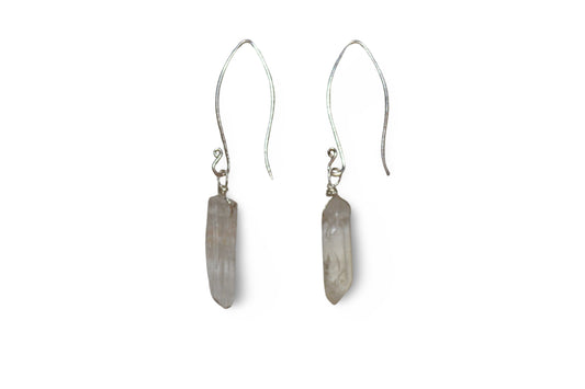 Clear Quarts Earrings